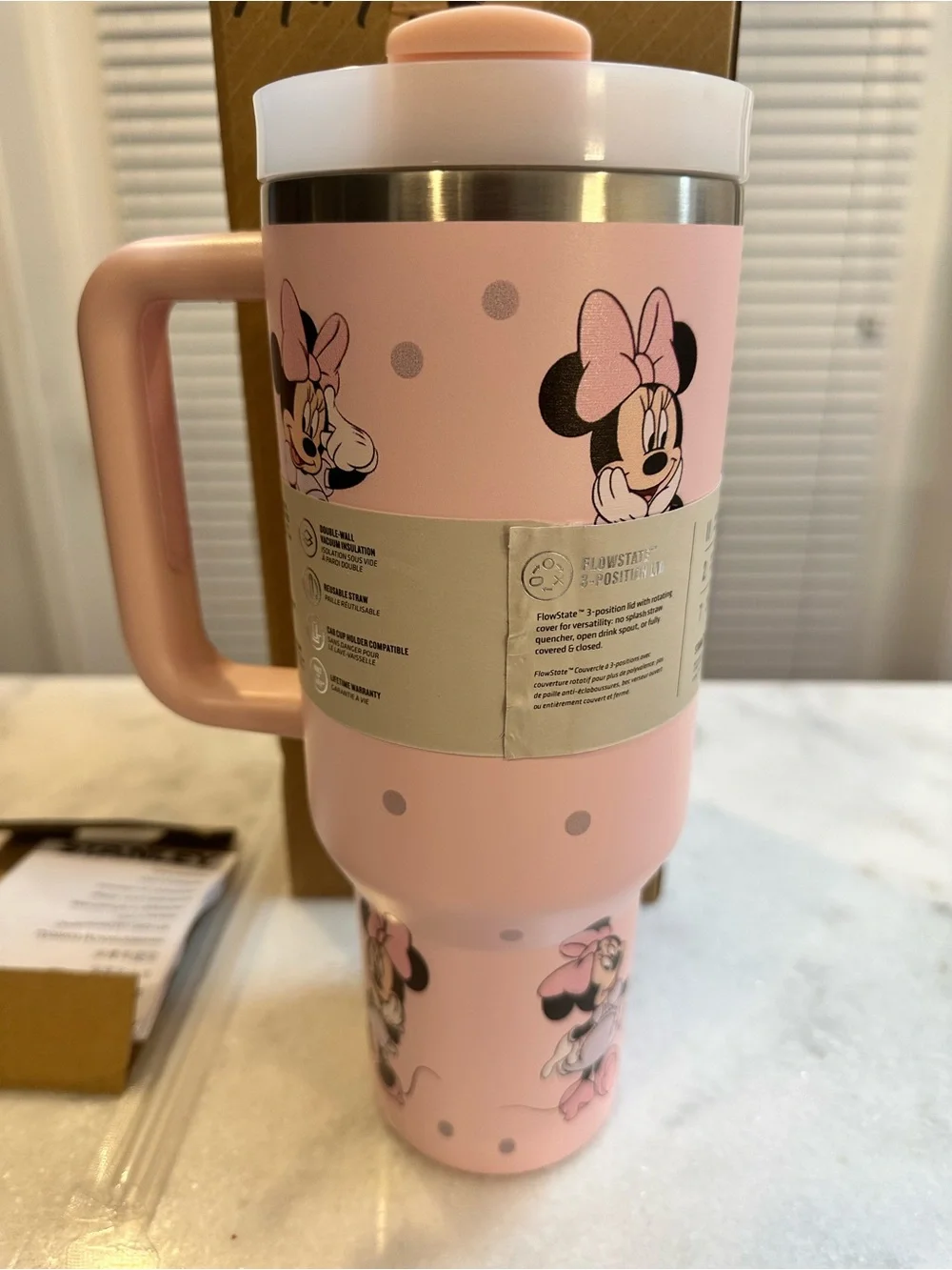 Stanley Disney Minnie Mouse Pink 40oz Quencher H20 Tumbler with Handle - Picture 11 of 12